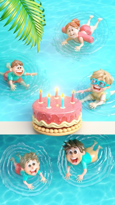 Pool Party invitation design pool-120