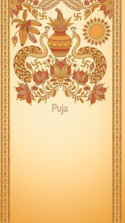 Puja invitation design puja-107