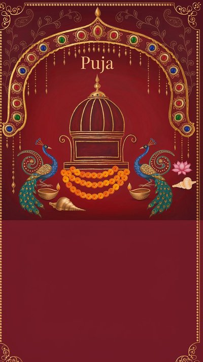 Puja invitation design puja-119